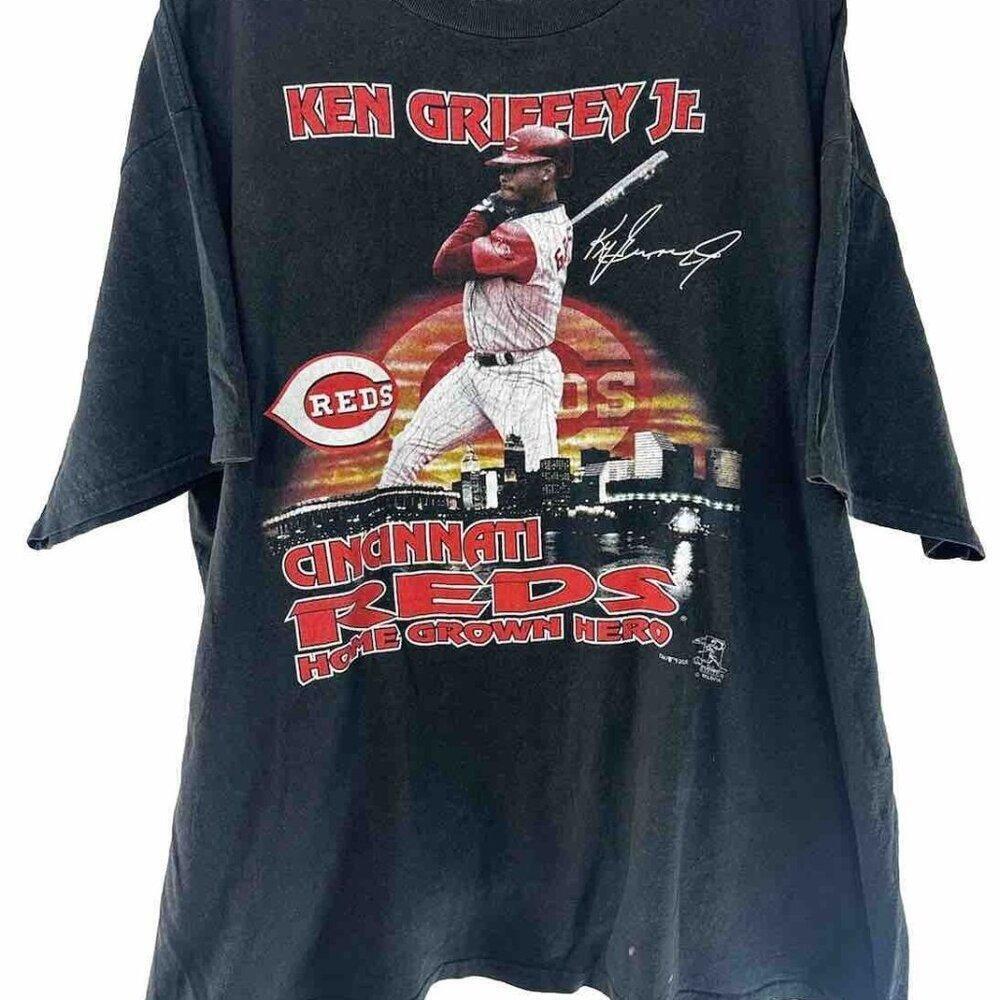 Rare 2000 Ken Griffey Jr Home Grown Hero Shirt Cincinnati Reds Shirt